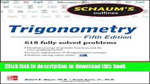 [Popular] Books Schaum s Outline of Trigonometry, 5th Edition: 618 Solved Problems   20 Videos