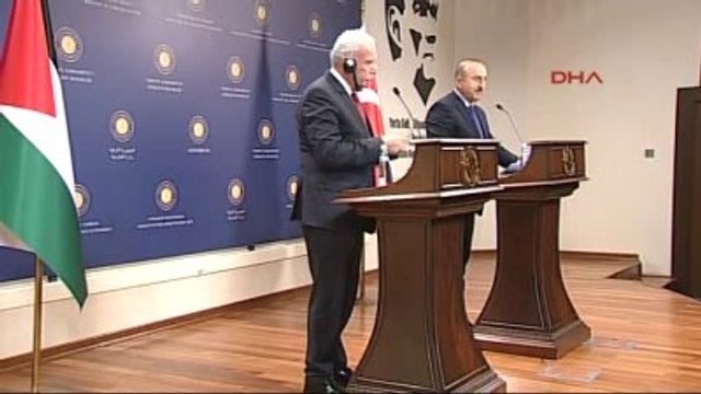 Dışişleri Bakanı Çavuşoğlu Filistin Dışişleri Bakanı ile Ortak Basın Toplantısında Konuştu -1