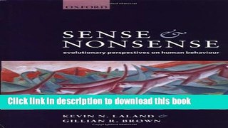 [Popular] Sense and Nonsense: Evolutionary Perspectives on Human Behaviour Kindle Free