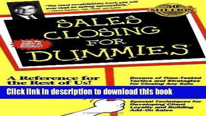 [Download] Sales Closing For Dummies Paperback Online