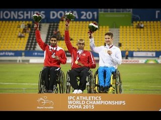 Men's 200m T34 | Victory Ceremony |  2015 IPC Athletics World Championships Doha