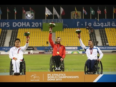 Men's 800m T53 | Victory Ceremony | 2015 IPC Athletics World Championships Doha