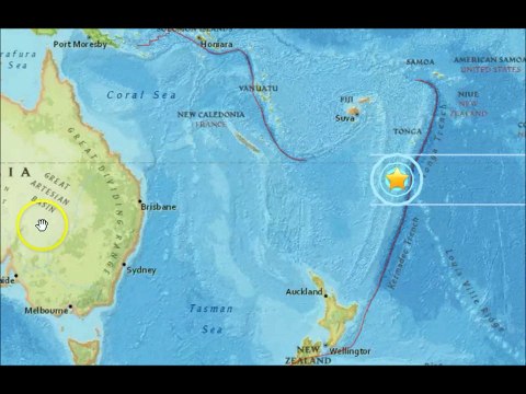 Earthquake M6.1 South of the Fiji Islands