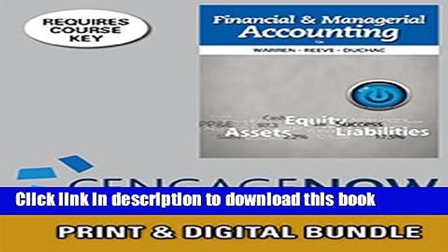 [Download] Bundle: Financial Managerial Accounting, 12th + CengageNOWTM, 2 terms Access Code