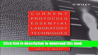 [Popular] Current Protocols Essential Laboratory Techniques Paperback Online