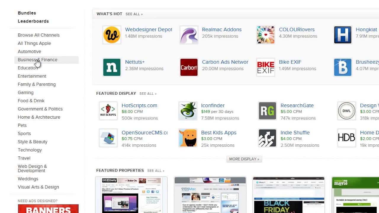 Business Mastery Video Tutorials- A Video Tutorial on How To Use Buysellads.com and How Buysell Ads Works