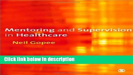 [PDF] Mentoring and Supervision in Healthcare [Online Books]