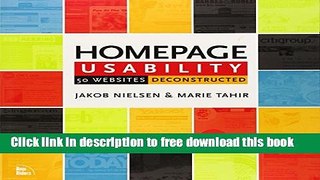 [Download] Homepage Usability: 50 Websites Deconstructed Hardcover Online