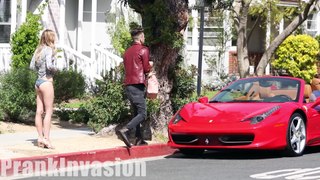 Kissing Prank - FERRARI GOLD DIGGER