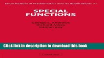 [Popular] Special Functions Hardcover Free