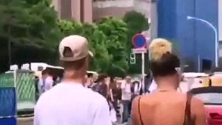 Justin Bieber & Sofia Richie Holding Hands & Riding Bikes In Tokyo, Japan 2016