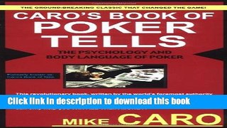 [Popular] Caro s Book of Poker Tells Kindle Collection