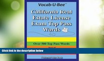 Big Deals  Vocab-U-Bee California CA Real Estate License Exam Top Pass Words 2015  Best Seller