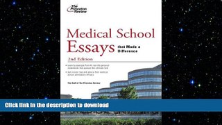 READ  Medical School Essays that Made a Difference, 2nd Edition (Graduate School Admissions
