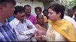Indian MP called Poonam Madam falls into a SEWER while giving a TV interview