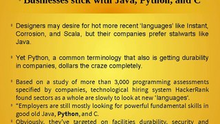 Tips To Grow Your Businesses stick with Java, Python, and C