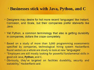 Tips To Grow Your Businesses stick with Java, Python, and C