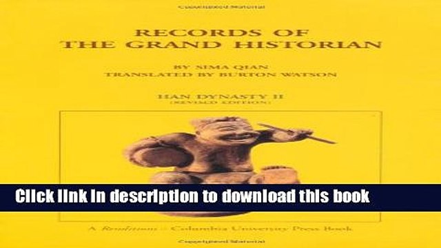 [Download] Records of the Grand Historian: Han Dynasty Hardcover Free