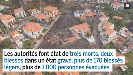 ïle de Madère : vues ariennes des ravages des incendies à Funchal