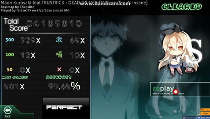[osu!] Maon Kurosaki ft. TRUSTRICK - Dead or Lie (TV-Size) (Frey's Insane)