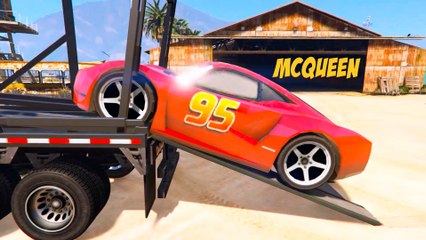 Lightning McQueen Transportation with Spiderman KIDS Cartoon Fun Nursery Rhymes Songs for Children