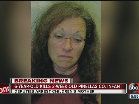 62-year-old woman arrested after 6-year-old child kills 2-week-old Pinellas County infant