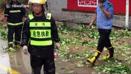 Heavy rainfall causes wall to collapse in southern China, killing three