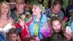 Greek Olympic medallist Anna Korakaki arrives back home to hoards of fans