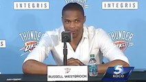Russell Westbrook Takes Dig At Kevin Durant During OKC Thunder Press Conference