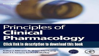 [PDF] Principles of Clinical Pharmacology, Third Edition Full Online
