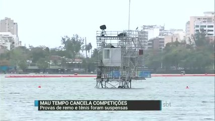 Rio 2016: Chuva adia provas de remo e partidas de tênis