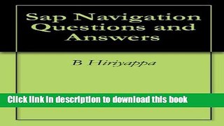 [Popular] Sap Navigation Questions and Answers Kindle Online