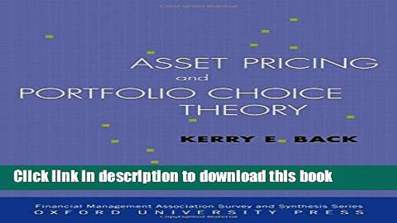 [Download] Asset Pricing and Portfolio Choice Theory (Financial Management Association Survey and