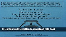 [Download] Preispolitik im internationalen Marketing und westeuropÃ¤ische Integration