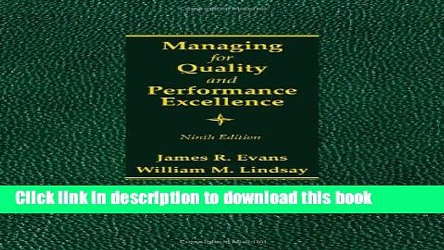 [Download] Managing for Quality and Performance Excellence Paperback Collection