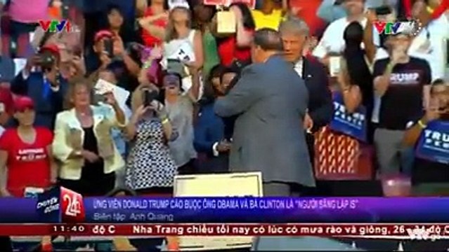 Donald Trump tiếp tục gây sốc với cáo buộc tổng thống Mỹ Obama và bà Clinton là người sáng lập IS