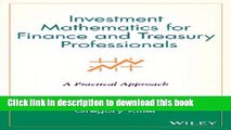 Ebook Investment Mathematics for Finance and Treasury Professionals: A Practical Approach Full