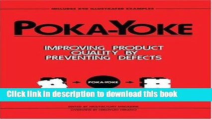 Books Poka-Yoke: Improving Product Quality by Preventing Defects Free Online