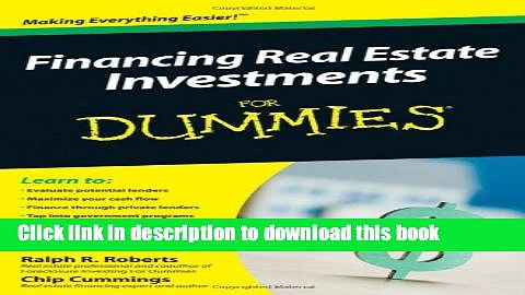 [Popular] Financing Real Estate Investments For Dummies Kindle Free