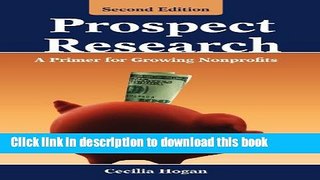 [Popular] Prospect Research: A Primer For Growing Nonprofits Kindle Free