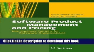 [Popular] Software Product Management and Pricing: Key Success Factors for Software Organizations