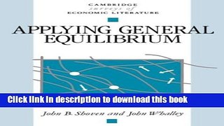 [Popular] Applying General Equilibrium Hardcover Free