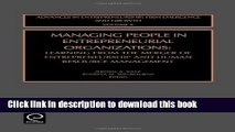 Books Managing People in Entrepreneurial Organizations: Learning from the Merger of