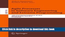 Ebook Agile Processes in Software Engineering and Extreme Programming: 14th International