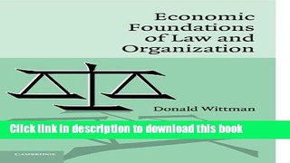 [Popular] Economic Foundations of Law and Organization Kindle Collection