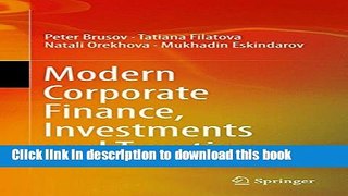 Books Modern Corporate Finance, Investments and Taxation Free Online