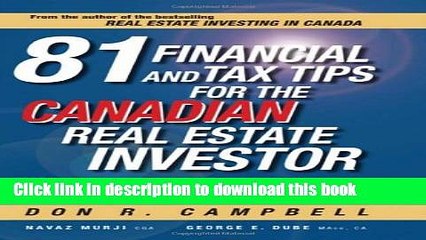 [Popular] 81 Financial and Tax Tips for the Canadian Real Estate Investor: Expert Money-Saving