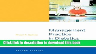 [Popular Books] Management Practice in Dietetics Download Online