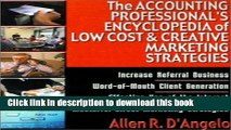 Ebook The Accounting Professional s Encyclopedia of Low Cost   Creative Marketing Strategies Full