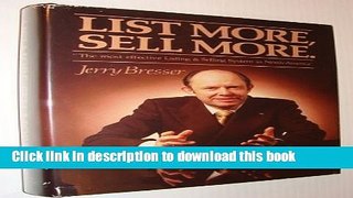 [Popular] List More, Sell More Hardcover Free